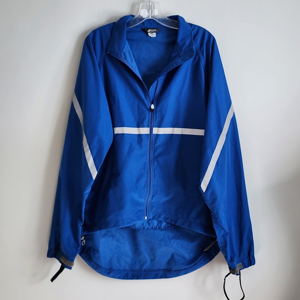 MEC Running Cycling Jacket Coat Mens Medium Reflective Biking Hiking Packable